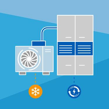 rendering of a refrigeration unit attached to a storage unit