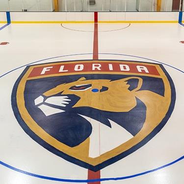 Florida Panthers ICEDEN rink logo