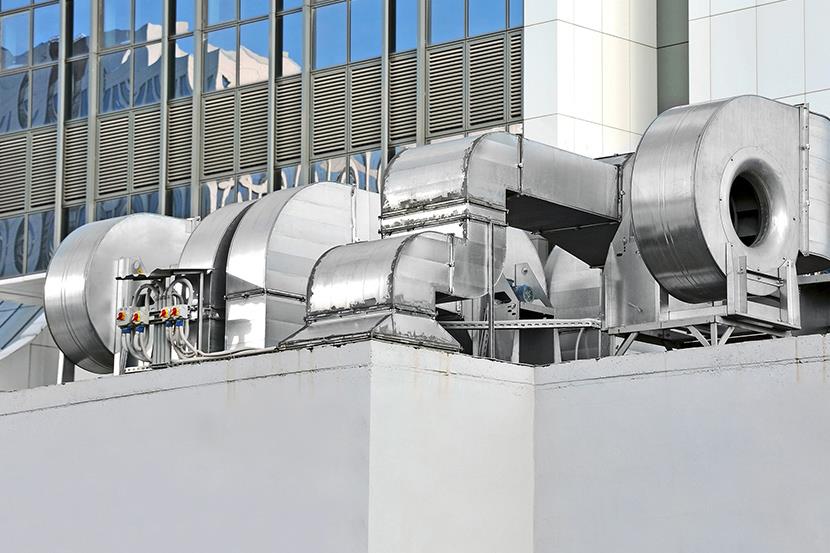 steel industrial air conditioning and ventilation systems outside