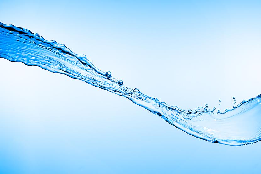 detail of water flowing
