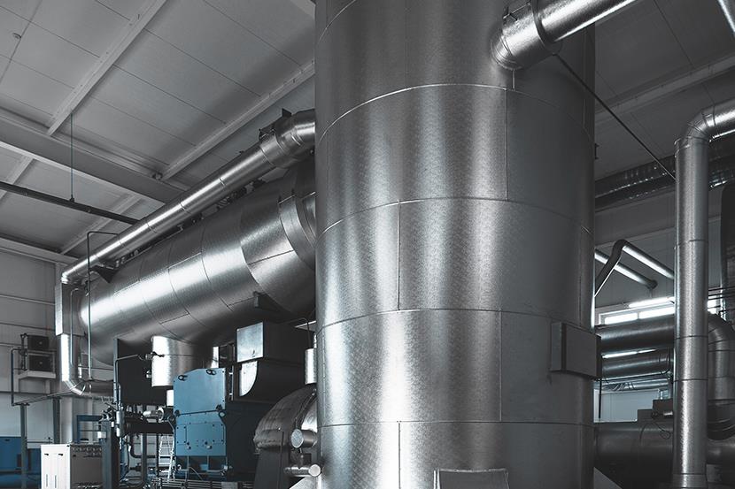 rankine organic cycle turbine in a boiler room