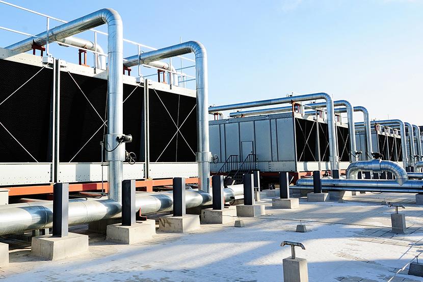 series of cooling towers